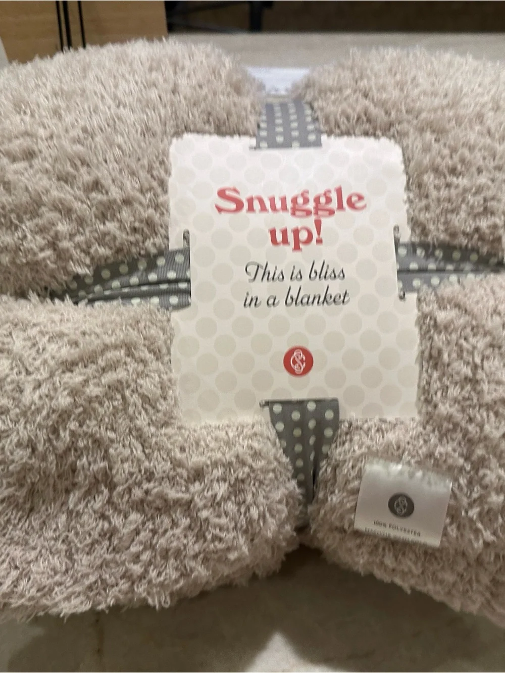 Cozy Plush Throw Blanket - Cream